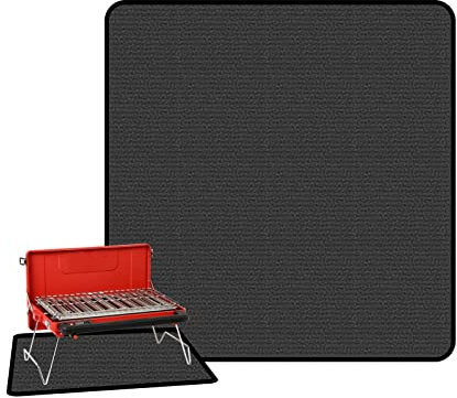 Alfombra Barbacoa Exterior, 45*37 cm Fire Pit Mat Alfombrilla para Fogatas, Protector de Suelo para Barbacoa y Parrilla, Alfombrilla para exterior, para barbacoa de gas, barbacoa de carbón