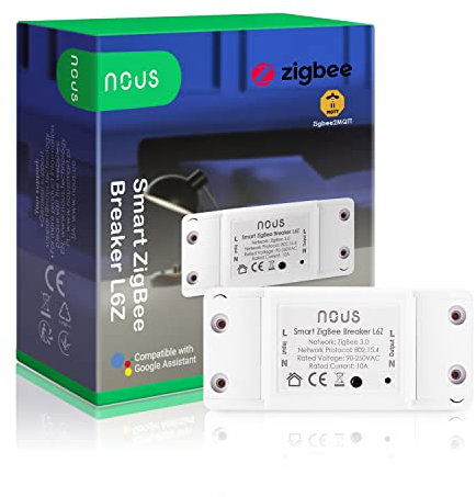 ZigBee schalter Nous L6Z - Alexa lichtschalter unterputz Tuya smart home switch mit zeitschaltuhr, Stromverbrauch Stromzähler, relais 230v Google Home Assistant ZigBee2MQTT - 3.0 Hub erforderlich