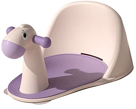 Seggiolino per Bagnetto, Seggiolino per Vasca da Bagno per Neonati con Forti Ventose per Bambini Dai 6 Mesi in su (Rosa)