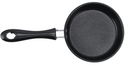 Mini-Bratpfanne, 12 Cm, Edelstahl, Omelettpfanne, Verhindert Anhaften, Induktionstopf, Rundes Frühstück, Kleine Brat-Eierpfanne mit Langem Griff (Blau)