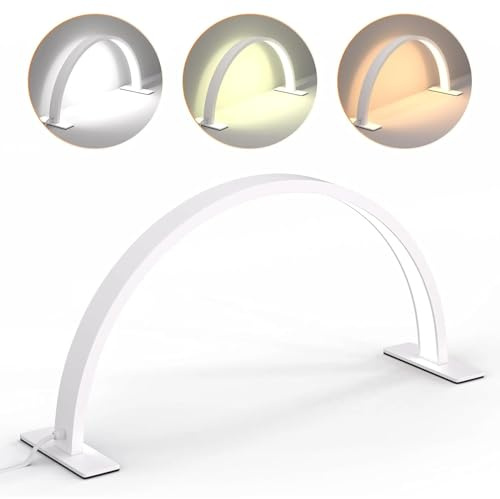 Lumière Demi-Lune, Lumière de Cils pour Bureau à Ongles, Lampe LED Lune, Technologie de Cils, Lumières de Maquillage pour Maquilleuse, Lampe D'esthéticienne (Prise UE)