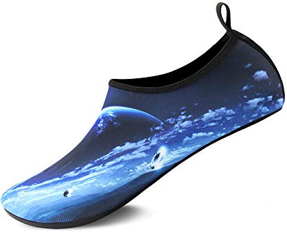 Teemie Badeschuhe Herren Damen Wasserschuhe Unisex Schwimmschuhe Strandschuhe Schnell Trocknend Aquaschuhe Breathable Surfschuhe für Pool Beach Galaxie 38/39