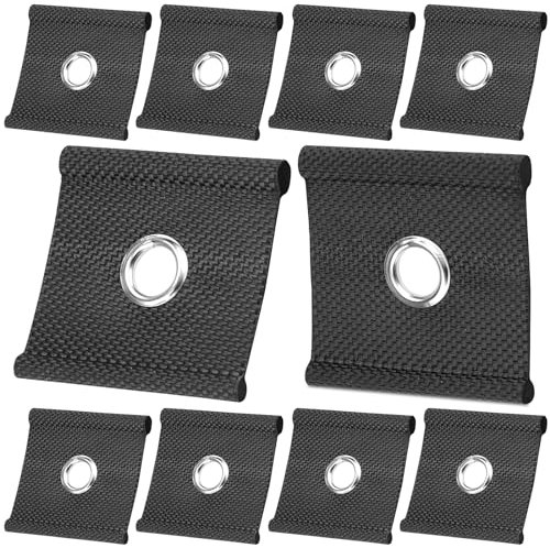 Homgaty 10 occhielli per binari da 5/6 mm - 7/8 mm, ganci per tubi, ganci per tende da sole, ganci per listelli da campeggio, accessori per binari per tubi per camper, roulotte, tende da sole, tende d