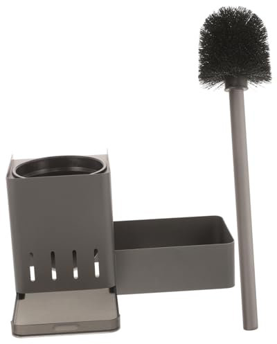 Hemobllo Porte Brosse WC Mural avec Support Brosse à Manche Long pour Nettoyage De Cuvette Accessoire De Salle De Bain