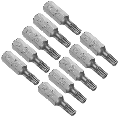 CoCud 10 Pièces Embouts de Tournevis Tige Hexagonale 1/4 de 25mm de Long | Torx, T20 Magnétique, pour l'Entretien de Voiture, Embouts de Tournevis