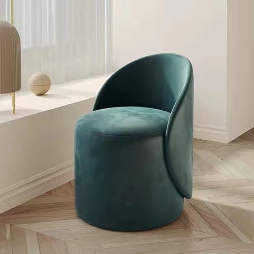 Sherpa Gepolsterter Drehstuhl – bequemer Make-up-Hocker für Schlafzimmer Wohnzimmer – 360° Grad Club-Stuhl Beistellstuhl (grün)