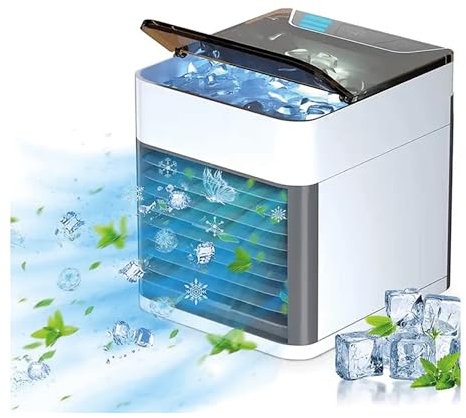 Polar Air Cooler - Refroidisseur d'air mobile de qualité supérieure - Avec 3 niveaux et 7 lumières d'ambiance - Mini refroidisseur d'air - Désodorisant de qualité supérieure