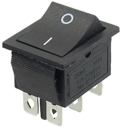 Interrupteur à bascule bipolaire à 6 broches AC 250 V/15 A 125 V/20 A