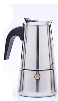 Constprog Stainless Steel Espresso Coffee Maker Stove Top Percolator 2/4/6/9 Cups Moka Pot ， Makes Real Italian Coffee, Moka Pot 2/4/6/9 Cups ， Stainless Steel (B-4Cups/200ML)