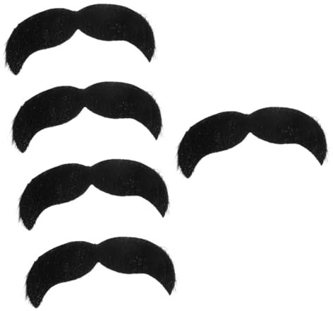 KITANDOVE 5stücke Künstliche -attrappe Für Cosplay Und Partys Selbstklebender Realistischer Schnurrbart Für Halloween Und Kostüme Ergonomisches Design Für Optimalen Tragekomfort Und