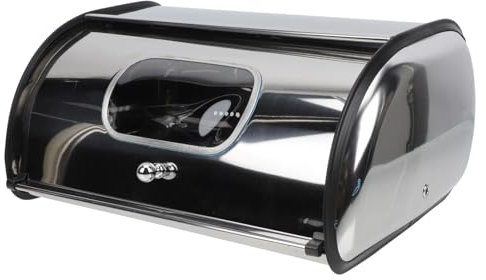 Portapane Contenitore for il pane Contenitore da cucina Portaoggetti Rotolo Contenitore for contenitori da appoggio in acciaio inossidabile Contenitore for contenitori in metallo con coperchio in acci