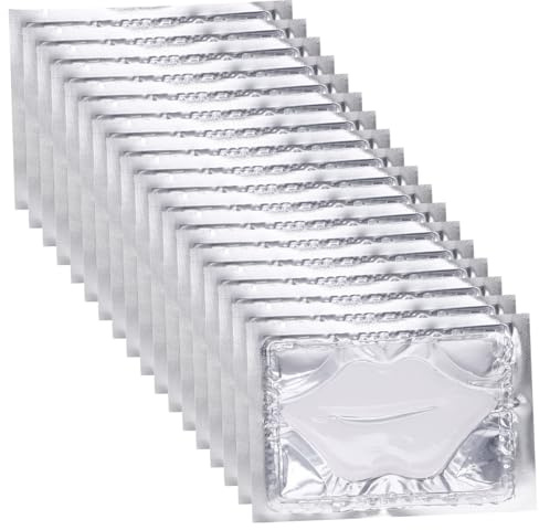 Healeved Almohadillas Labiales De Gel Hidratante 25 Unidades Tamaño Estándar Para Labios Secos Colágeno Nutritivo Para Mujeres y Hombres Uso Nocturno Parches Labiales Hidratantes Blancas