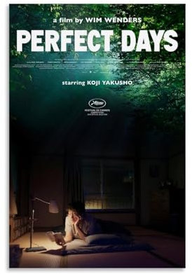 OREAUORN Perfect Days Filmposter 2023 (2), Wandkunst, Leinwand, ästhetisches Vintage-Poster, dekoratives Gemälde für Wohnzimmer, Schlafzimmer, 30 x 45 cm, ungerahmter Stil