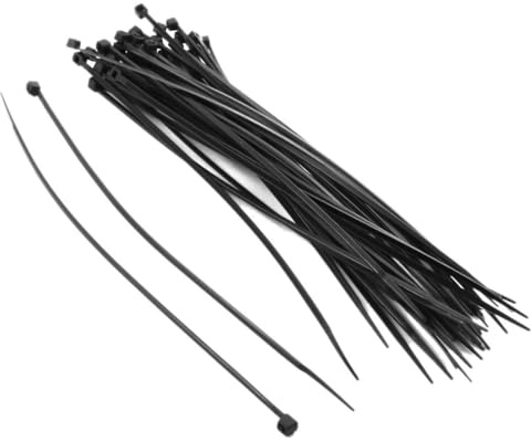 TA-VIGOR 40Pcs Nylon Cable Ties Black, 150mm x 2mm Heavy Duty Secure Self-Locking Plastic Wire Zip Ties Wraps for Cable Management, Home, Garden, Office and DIY