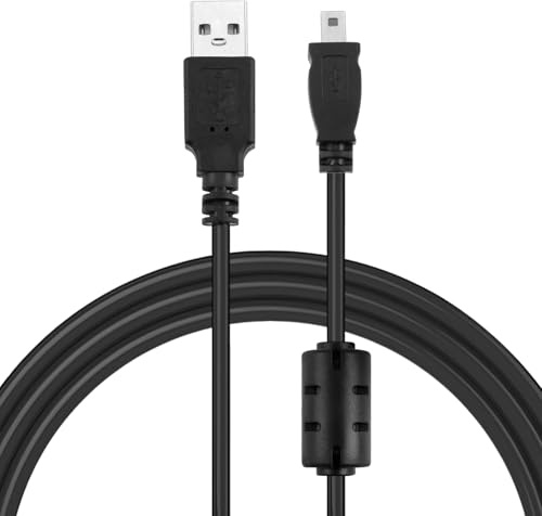 1.5m Camera Charger USB2.0 Lead for Panasonic Lumix Camcorder, USB A Fast Data Transfer Lead for Panasonic Lumix DMC TZ61 TZ40 TZ70 DMC-ZS19 for Sony DSLR A100 A700 for Nikon Series CoolPix 2100, 8pin