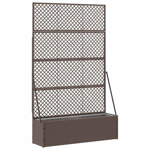 vidaXL Cache-Pot de Jardin Marron 105 x 30 x 170 cm Métal, Jardinière Moderne en métal, Rectangle, pour Fleurs, déco Minimaliste, terrasse et Jardin