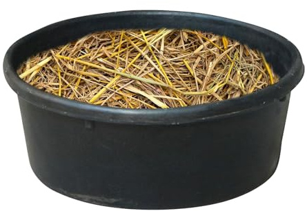 Riaisttd Futterpfanne, 10,63 Zoll, 4l Gummi -Pferdefütter für den Außengebrauch, robuster Wasserbehälter mit Anti -Crack -Design, Futtertrog für Ranch Farm Cat Dog Hähnchenziegen kleines Tier