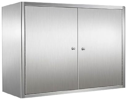 Armario De Pared Armario Metalico Garaje Diseño De Almacenamiento Cerrado con Estantes Ajustables No Requiere Montaje Fabricado en Acero Inoxidable Cocina Muebles Pared(70 * 60 * 30cm)