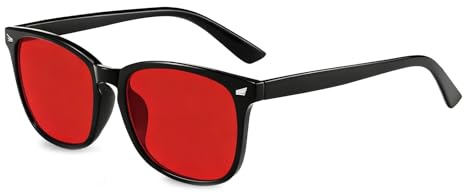 DXPETA Blue Light Blocking Glasses with Red Lenses, Computer Glasses for Digital Eye Strain Relief, Gaming Glasses with Anti-Glare Technology for Screen Time Comfort
