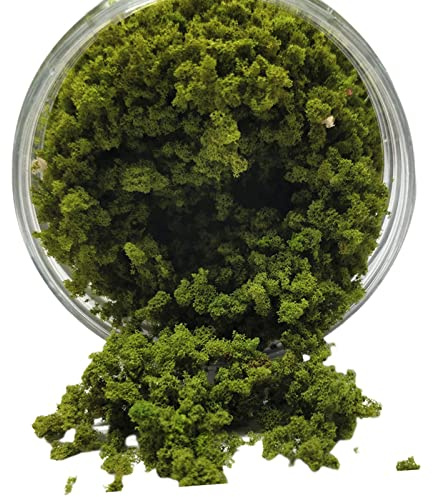 DuskHaven Miniaturpflanzen Diorama Landschaft Gras Bush Mini Architektur Modell DIY Szene PVC Material für Dekorative Modellprojekte Eisenbahnlandschaft Gartenm, Hellgrün