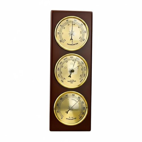 MotiveTech Dispositivo di Monitoraggio Meteo Barometro Termometro Igrometro Strumento Metereologico Analogico Visualizzazione a Quadrante Regolazione