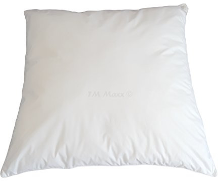 TM Maxx Federnkissen Verschiedene Größen (80x80 cm, 2500g) Paradekissen Großmutterkissen sehr Dick Füllung 2500Gramm 95% Gänsefedern 5% Gänsedaunen Oberstoff 100% Baumwolle Farbe Weiß mit Bisse