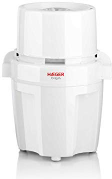 HAEGER Origin - Picadora con 500W de Potencia, Funcionamiento por presión en la Tapa, Capacidad óptima de la picadora de 200g, Cuchilla Desmontable en INOX, pies Anti-deslizantes + espátula