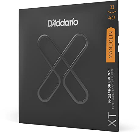 D'Addario Cordes XT pour mandoline XTM1140, bronze phosphoreux, Medium, 11-40