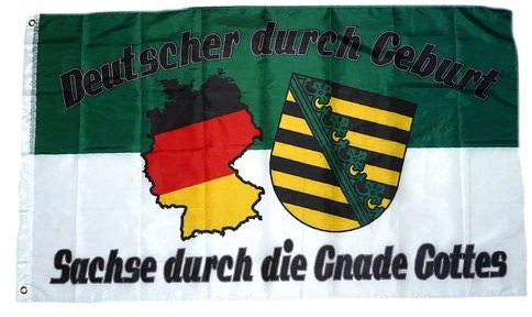 Fahne/Flagge Sachse durch die Gnade Gottes 90 x 150 cm