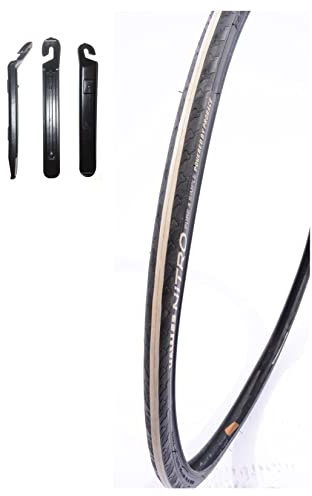 1 x Yaw Nitro 28 Rennradreifen 23-622 (700x23C) in Schwarz Weiß Schwarz inkl. 3 Reifenheber