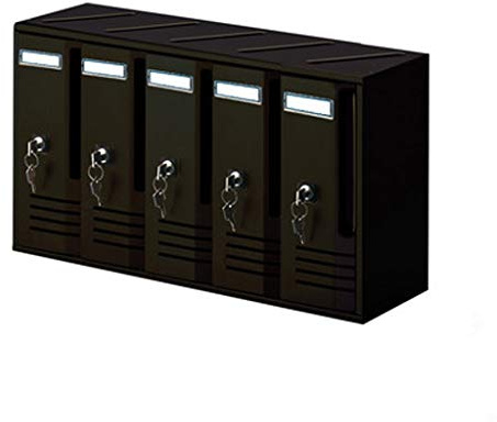 Cassetta Postale Per Condominio A 5 Posti Grigio Ghisa Mod. Cubo Alubox
