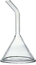 DADAKEWIN 50 Millimetri Stelo Lungo Imbuto, Imbuti di Vetro, Curvo Collo a Imbuto, Vetro Borosilicato 3.3, Ad Alto Spessore Lab Imbuti - Confezione da 2 (Size : Bent Neck Funnel 50mm)