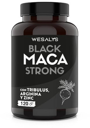 Maca Peruviana Nera Estratto Puro 20:1, 30.000 mg + Tribulus Terrestris + Arginina + Zinco | Integratori Alto Dosaggio | Made In Italy | Mass Gainer | Energizzante | Maca Wesalys