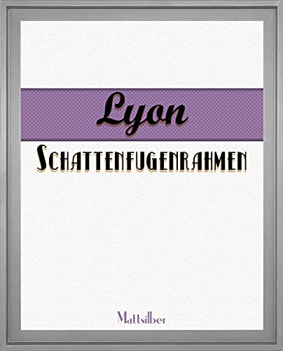 BIRAPA Lyon Keilrahmen für Canvas 55x75 cm in Mattsilber, Rahmen für Leinwände, Leerrahmen für Leinwand, Schattenfugenrahmen für Keilrahmen, Leinwand Rahmen