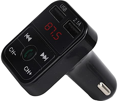 Auto Bluetooth MP3, Interfaccia USB Bluetooth V5.0 Trasmettitore FM Caricabatterie Rapido Lettore Musicale per Auto Modulatore FM Compatibile con Vari Dischi U/schede di Memoria
