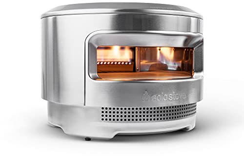 Solo Stove Horno para pizzas Pi | Incl. Horno para pizzas de exterior, set para quema de leña, piedra de pizza de cordierita (13 mm), acero inoxidable, altura: 38,4 cm x diámetro: 52 cm, 13,8 kg