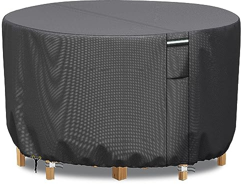 RICHIE Gartenmöbel-Abdeckungen, wasserdicht, 230 x 90 cm, strapazierfähig, 600D Oxford-PVC, atmungsaktive Beschichtung für Möbelsets, Terrassentischabdeckung, Grau