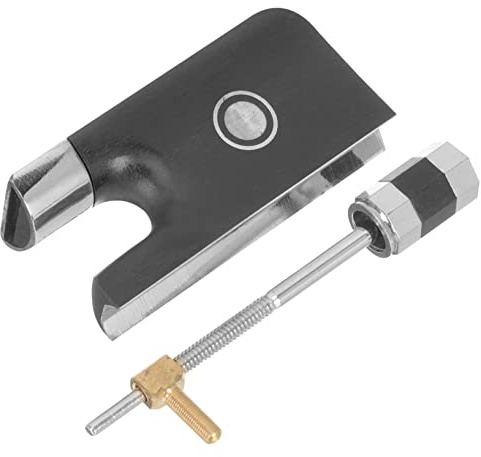 Violin Bow Frog Replacement Part with Screw for 4/4 Violin - Sturdy Copper Metal Design for Enhanced Sound and Comfort