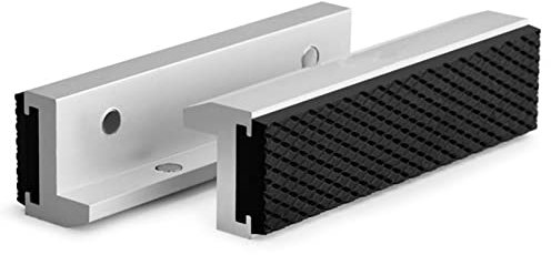 1 paio di ganasce magnetiche universali per morsa morbida, protezioni in gomma per la lavorazione del legno (75 mm)