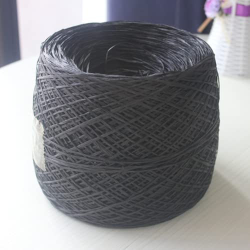 MOLUO 250 g dünnes Raffia-Garn, Papier, Gras, Baumwolle zum Stricken und Häkeln, handgefertigt, DIY, Strohhut, Tasche, Hausschuhe, Webart, runder Faden, Sommer