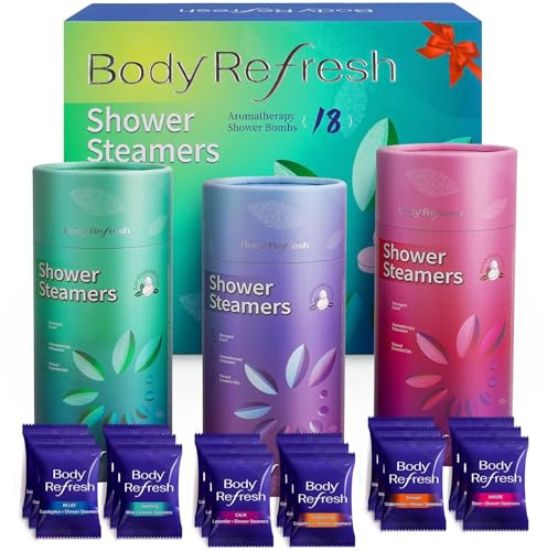 BodyRefresh Shower Steamers Duschpumpen, 18 Stück, ätherisches Öl, Körperpflege, Geburtstagsgeschenke für Frauen, Weihnachtsgeschenke, Geschenke für erwachsene Frauen