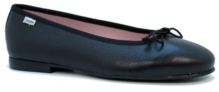 Callaghan 25013 Bailarina Mujer en Piel, con cordón periferico Ajustable (Negro, Sistema Tallas Calzado EU, Adulto, Mujer, Números, Mediano, 41)