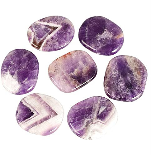 AUOQKQUT Natürlicher magischer Amethyst-Handschmeichler, natürlicher Edelstein, Palmenstein, Kristall, Miniatur-Kunsthandwerk, Vintage-Heimdekoration und Haus Dekoration