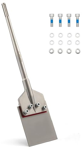 ZELCAN SDS Max Floor Scraper, 6 in. Heavy Duty Thinset Removal Tool with Extra Long Handle, Weldless SDS Max Chisel Bit with 4 Spare Bolts for Ceramic Tiles Hardwood Linoleum Epoxy Carpet
