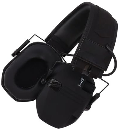 Qcwwy Gehörschutz-Muffs, Faltbar, Verstellbarer Kopfbügel, Sicherheits-Ohrenschützer für Arbeit, Feldeinsatz, ABIideal für Reichweite (BLACK)