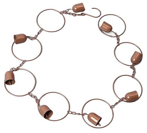 SYH&AQYE Catene da Pioggia da Appendere, Catene da Pioggia da Appendere in Metallo dal Suono Bellissimo Catena da Pioggia Decorativa a Forma di Campana per la Decorazione su Entrambi I Lati