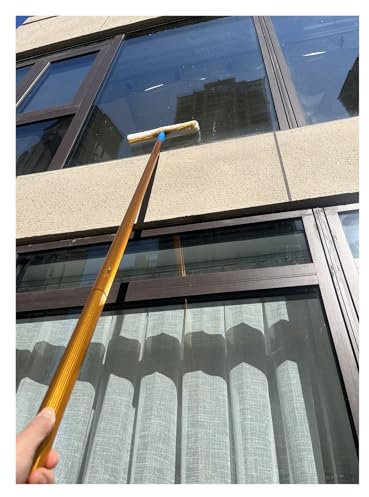 Limpiacristales Limpiador de Ventanas Herramientas De Limpieza De Ventanas Para Ventanas Altas En Exteriores, Kit De Lavado De Ventanas Profesional Con Varilla Extensible De 2, 4, 5, 6 Y 7 M(3.1m/10.2