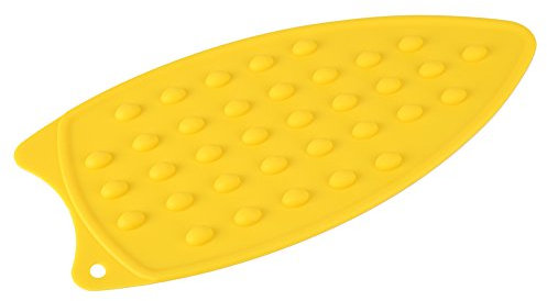 HAOHIZE Iron pad, Multipurpose Iron Rest Pad for Ironing Board Hot Resistant Mat,Silicone Heat Resistant Iron Rest Pad Silicone Iron Mat Hot Safety Protection Ironing Rest Pad (Amarillo)