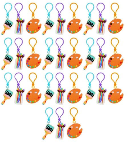 JZK 30 bomboniere a tema pittura artistica, portachiavi con pennello, idee regalo per bambini e studenti d'arte, regalo per artisti/insegnanti d'arte, omaggi per gallerie d'arte