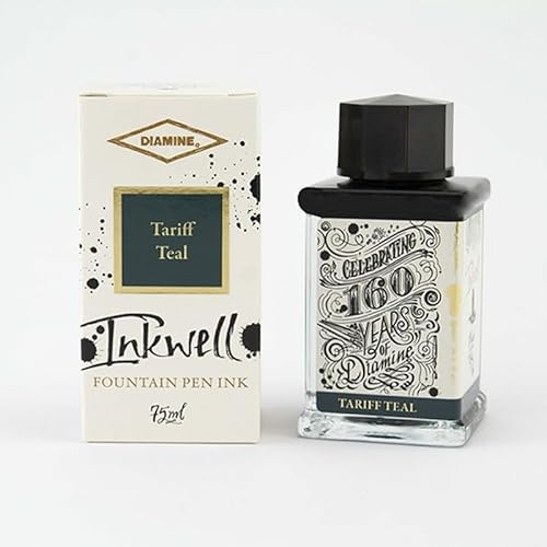 Diamine Füllfederhalter-Tinte zum 160. Hochzeitstag, 75 ml, Blaugrün